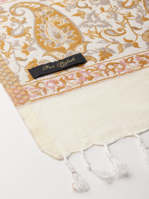 Women's Acrylic Jamawar Wool Stole